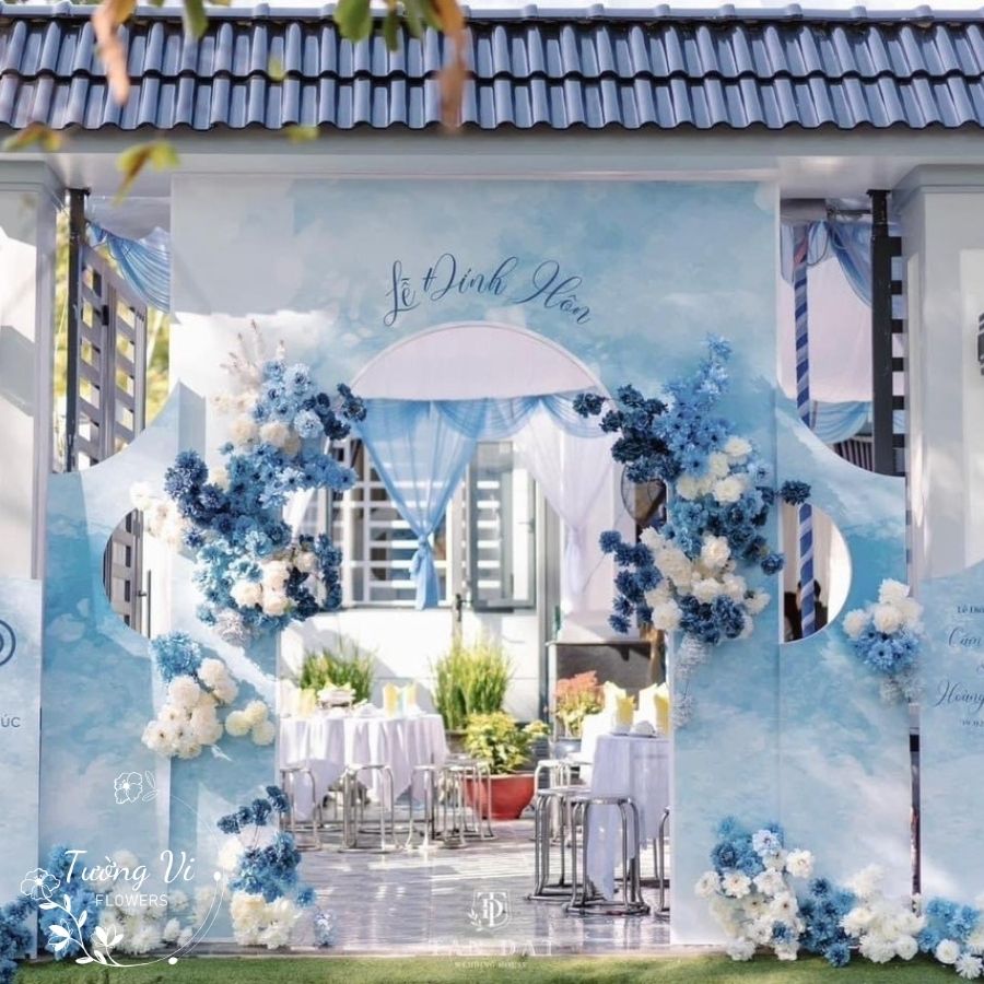 hoa tươi trang trí lễ đính hôn SHOP HOA TƯƠI TƯỜNG VI FLOWER