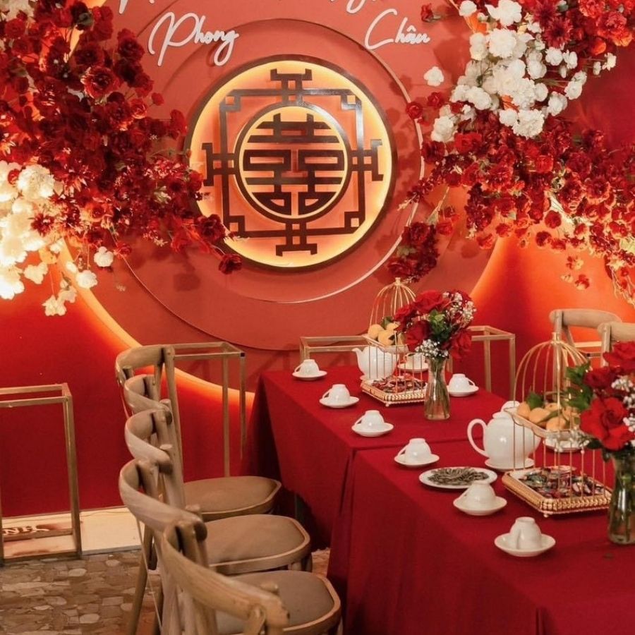 Hoa Trang Trí Tông Đỏ Cho Lễ Ăn Hỏi