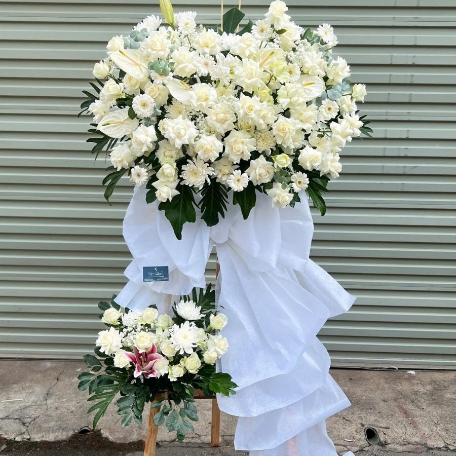 kệ hoa tang trắng hai tầng