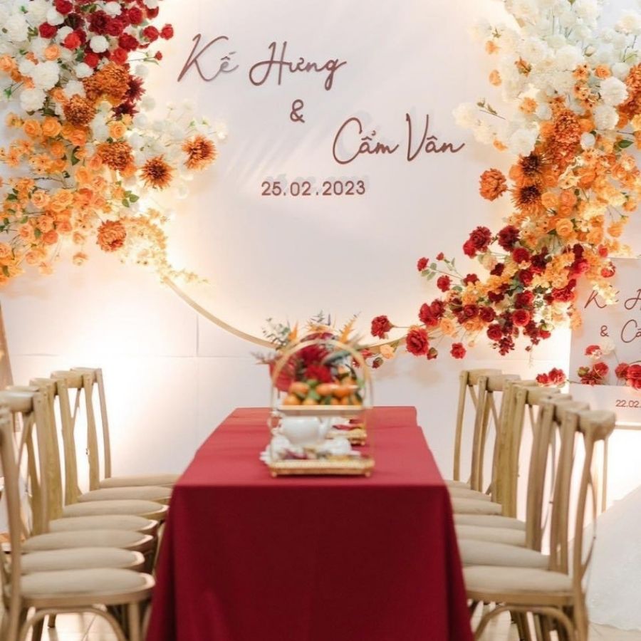 Set Hoa Tươi Trang Trí Lễ Cưới Shop Tường Vi Flower