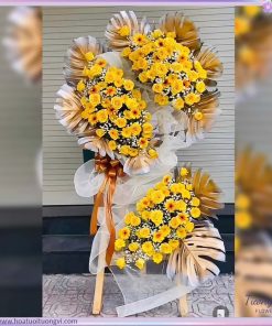 kệ hoa chúc mừng tone vàng đại phát